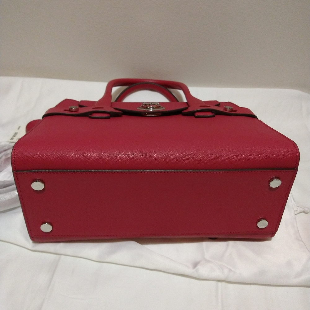 Sold**Michael Kors Carmen Leather Belted Satchel - Picture 2 of 12
